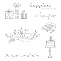 Happiest Of Days Wood-Mount Stamp Set Happiest Of Days Wood-Mount Stamp Set