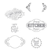 Label Me Pretty Wood-Mount Stamp Set Label Me Pretty Wood-Mount Stamp Set