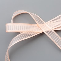 Petal Pink 5/8" (1.6 Cm) Organdy Striped Ribbon Petal Pink 5/8" (1.6 Cm) Organdy Striped Ribbon