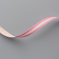 Rococo Rose 1/2" (1.3 Cm) Scalloped Linen Ribbon