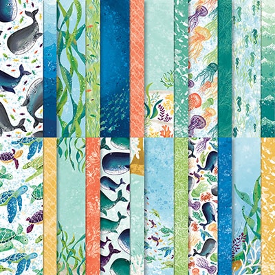 Whale Of A Time 6" X 6" (15.2 X 15.2 Cm) Designer Series Paper Whale Of A Time 6" X 6" (15.2 X 15.2 Cm) Designer Series Paper