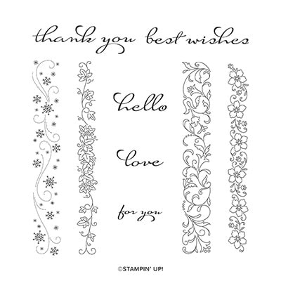 Borders Abound Cling Stamp Set Borders Abound Cling Stamp Set