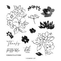 Hand Penned Petals Photopolymer Stamp Set Hand Penned Petals Photopolymer Stamp Set