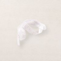 White 3/8'' (1 Cm) Glittered Organdy Ribbon White 3/8'' (1 Cm) Glittered Organdy Ribbon