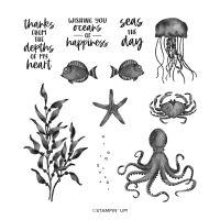 Seas The Day Cling Stamp Set (English)